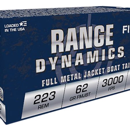 Fiocchi 223C Range Dynamics 223Rem 62gr Full Metal Jacket Boat Tail 50 Per Box/20 Case