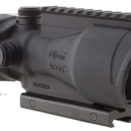 Trijicon 100006 ACOG  Black Hardcoat Anodized 6x 48mm Illuminated Red Chevron 50 BMG Reticle