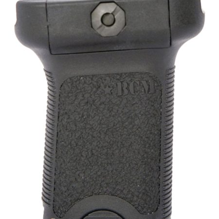 BCM VGSBLK BCMGunfighter Short Vertical Grip Made of Polymer With Black Aggressive Textured Finish with Storage Compartment for Picatinny Rail
