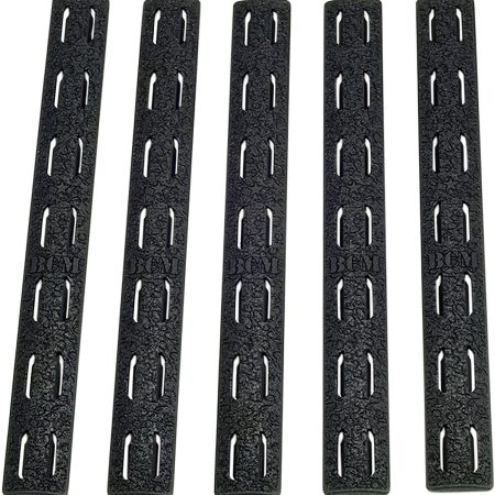 BCM KMRRPBLK5 Rail Panel Kit  AR Platform KeyMod 5.55" Black Polymer 5 Pack