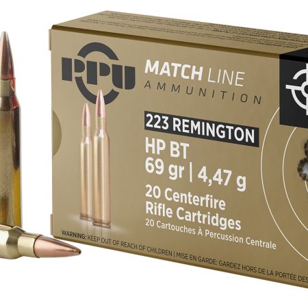 PPU PPM2231 Match 223Rem 69gr Hollow Point Boat Tail 20 Per Box/50 Case