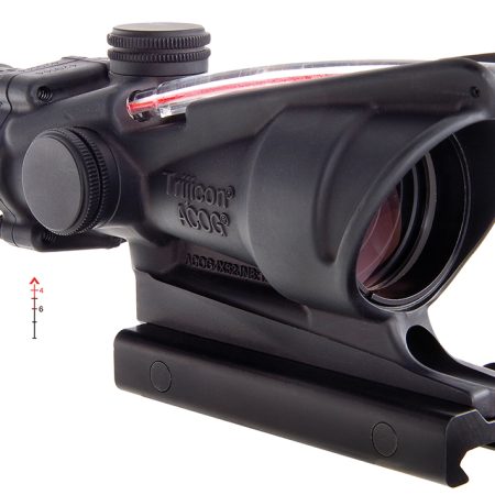 Trijicon 100215 ACOG  Black Hardcoat Anodized 4x32mm Illuminated Red Chevron .223/5.56 BDC Reticle