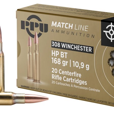 PPU PPM3082 Match 308Win 168gr Hollow Point Boat Tail 20 Per Box/10 Case