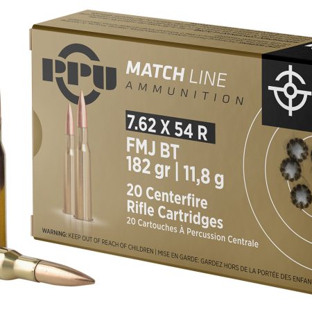 PPU PPM7 Match 7.62x54mmR 182gr Full Metal Jacket 20 Per Box/10 Case