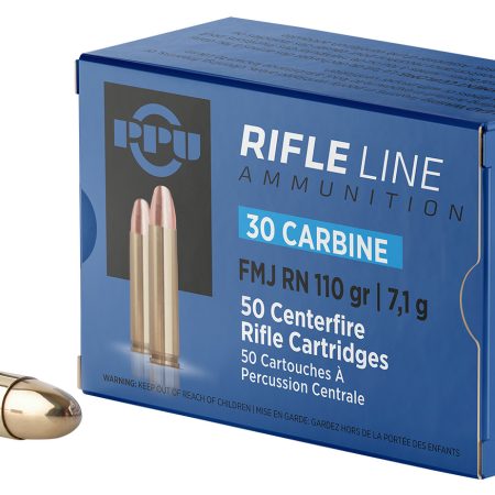 PPU PP30F Standard Rifle  30Carbine 110gr Full Metal Jacket Round Nose 50 Per Box/10 Case