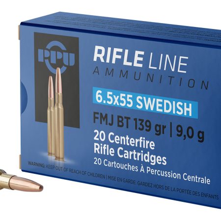PPU PP6SWF Metric Rifle  6.5x55Swedish 139gr Full Metal Jacket Boat Tail 20 Per Box/10 Case