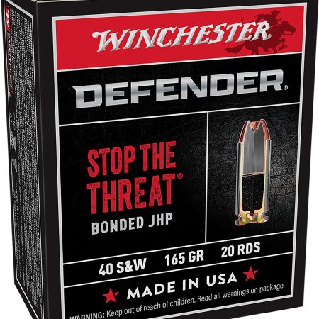 Winchester Ammo S40SWPDB Defender  40S&W 165gr Bonded Jacket Hollow Point 20 Per Box/10 Case