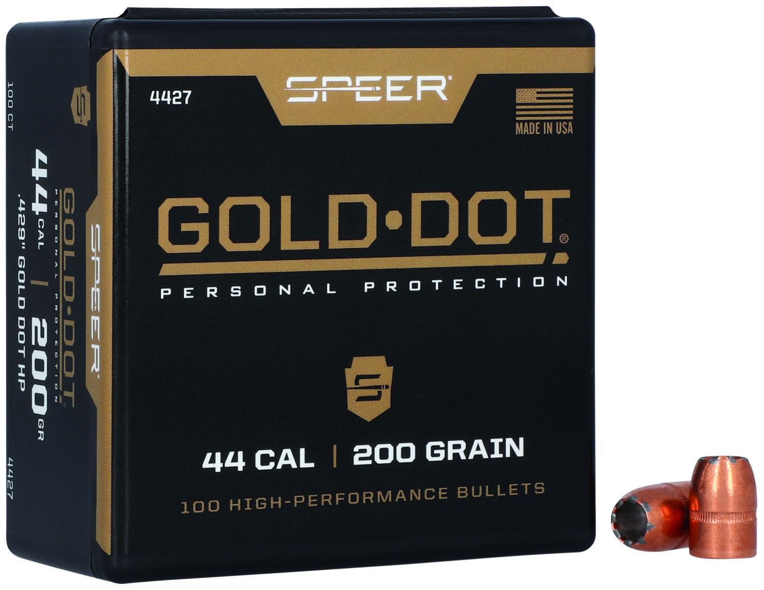 Speer 4427 Gold Dot Personal Protection 44Cal 200gr Hollow Point 50 Per Box/5 Case