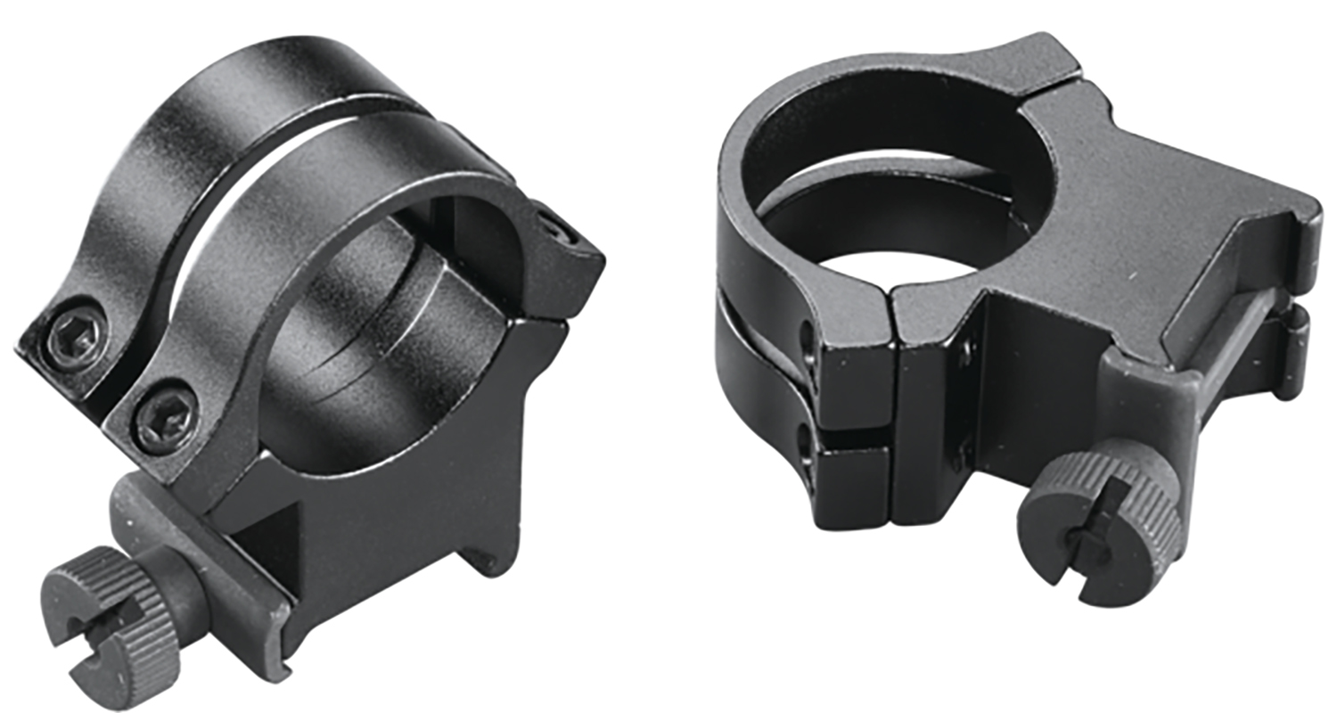Weaver Mounts 49049 Quad Lock Detachable Rings Matte Black 1" Extra High