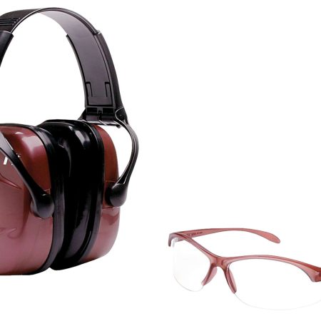 Howard Leight R01727 Woman's Shooting Safety Combo 25 dB Over the Head Dusty Rose/Black Women