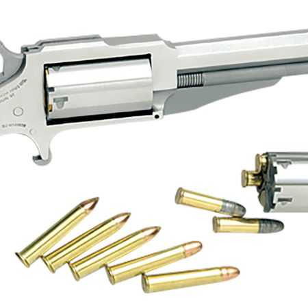 North American Arms 18604C 1860 The Earl *CA Compliant 22 LR/22 WMR 5 Shot 4" Stainless Steel Barrel, Frame & Cylinder, Rosewood Boot Grip, Exposed Hammer