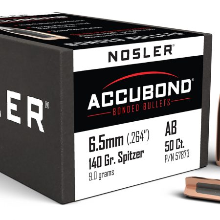 Nosler 57873 AccuBond  6.5Creedmoor 140gr Spitzer Point 50/Box