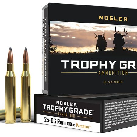 Nosler 60005 Trophy Grade  25-06Rem 100gr Nosler Spitzer Partition 20 Per Box/10 Case