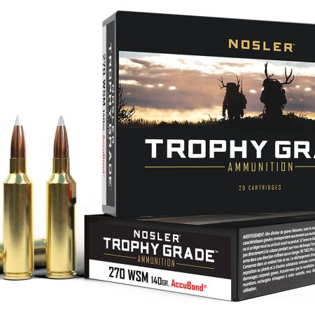 Nosler 60030 Trophy Grade  270WSM 140gr Nosler AccuBond 20 Per Box/10 Case