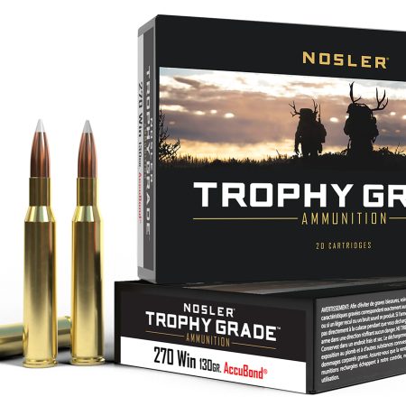 Nosler 60025 Trophy Grade 270Win 130gr Nosler AccuBond 20 Per Box/10 Case