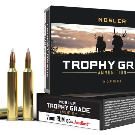 Nosler 60048 Trophy Grade  7mmRUM 160gr Nosler Spitzer Partition 20 Per Box/10 Case