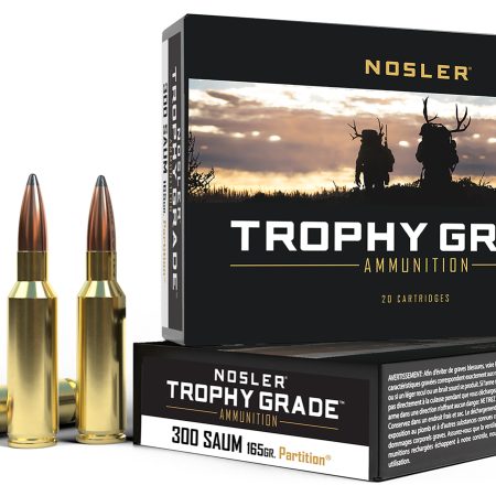 Nosler 60061 Trophy Grade  300RemSAUM 165gr Nosler Spitzer Partition 20 Per Box/10 Case