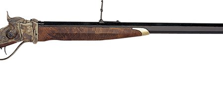 Taylors & Company 210148 1874 Sharps Down Under Sport 45-70 Gov Caliber with 1rd Capacity, 34" Blued Barrel, Color Case Hardened Metal Finish & American Walnut Stock Right Hand (Full Size)