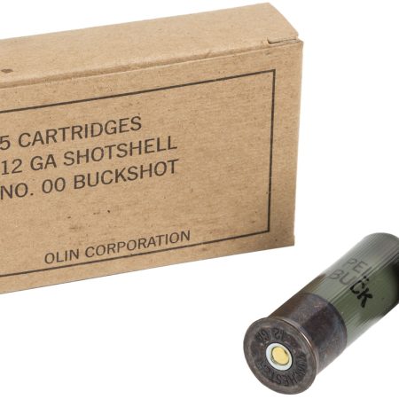 Winchester Ammo Q1544 Military Grade  12Gauge 2.75" 9Pellets 00Buck Shot 5 Per Bx/50 Case