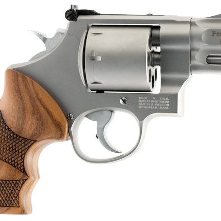 Smith & Wesson 170133 Performance Center Model 627 38 S&W Spl +P, 357 Mag 8rd 2.63" Stainless Steel Barrel & Cylinder Matte Silver Stainless Steel Frame with Wood Grip