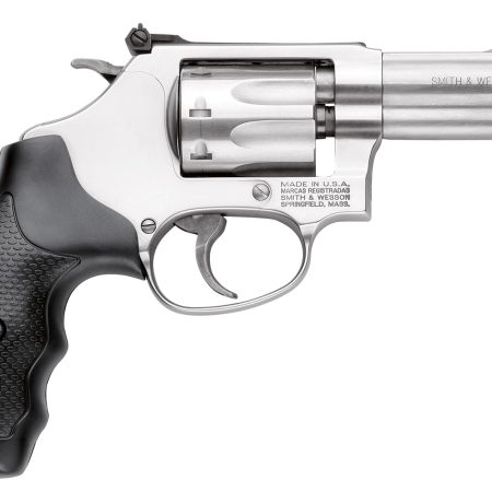 Smith & Wesson 162634 Model 63  22 LR 8 Shot 3" Stainless Steel Barrel, Satin Stainless Steel J-Frame, Hi-Viz Fiber Optic Red Front/Adjustable Rear Sight