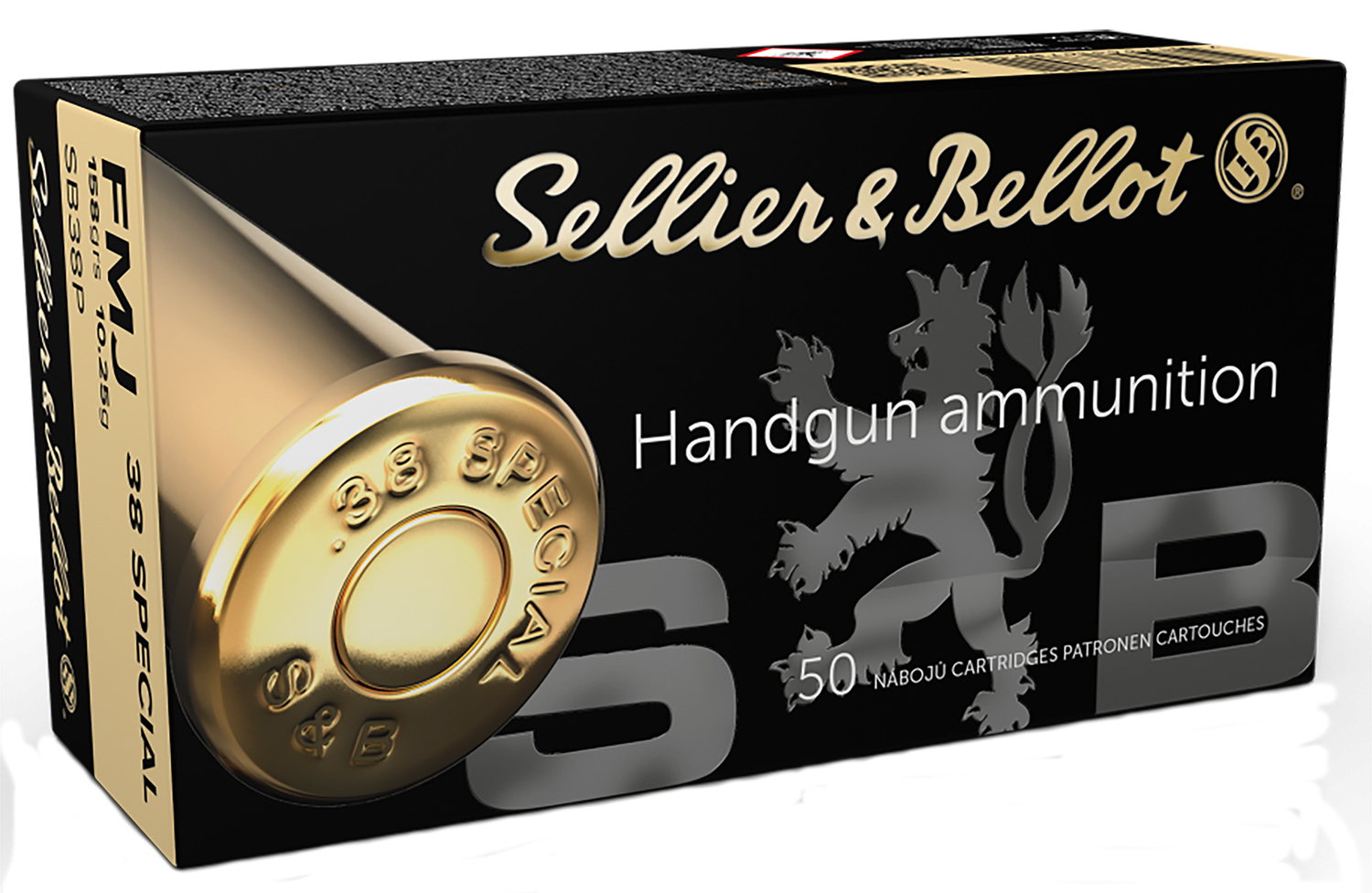 Sellier & Bellot SB38P Handgun 38Special 158gr Full Metal Jacket 50 Per Box/20 Case