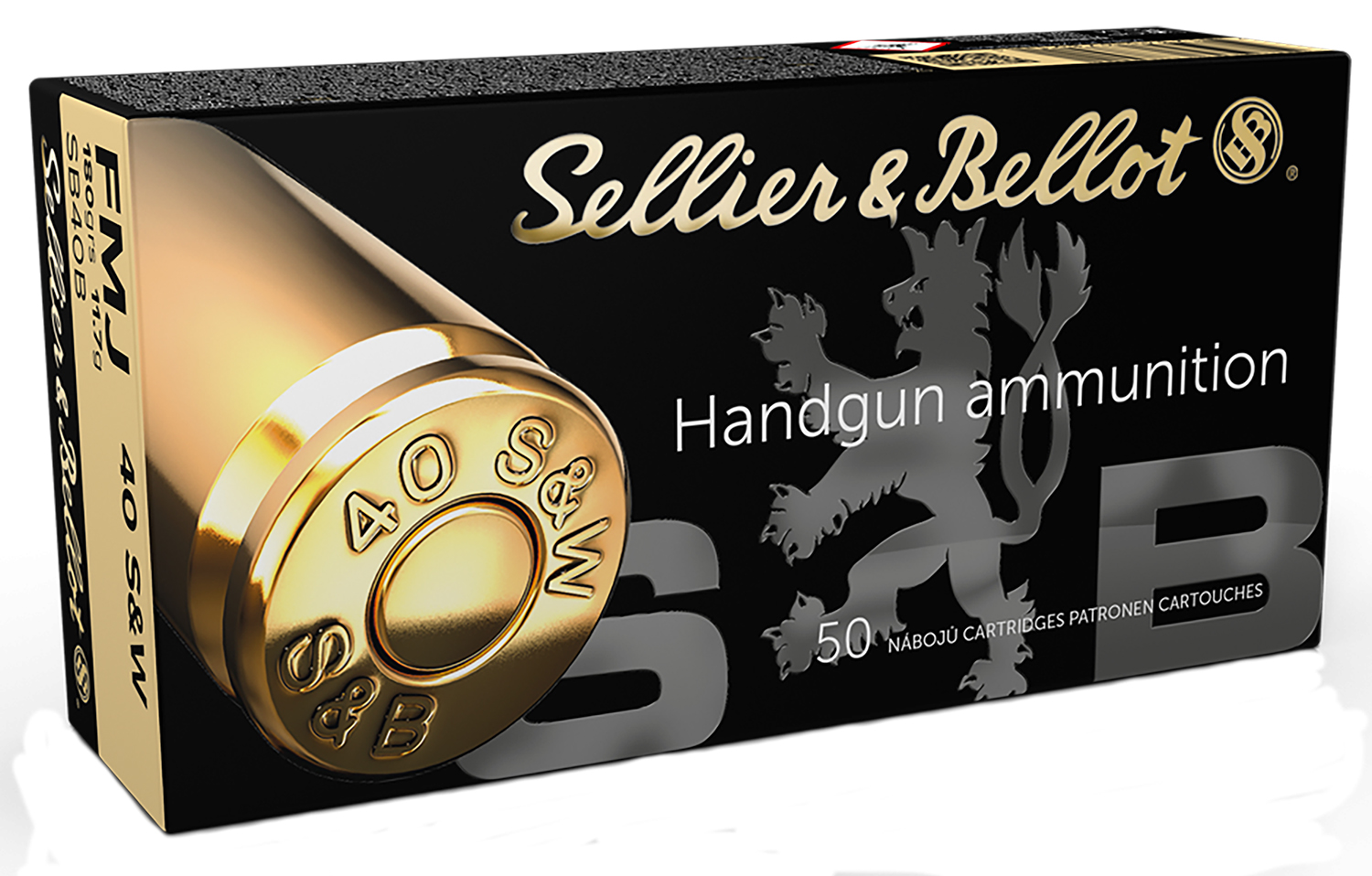 Sellier & Bellot SB40B Handgun 40S&W 180gr Full Metal Jacket 50 Per Box/20 Case
