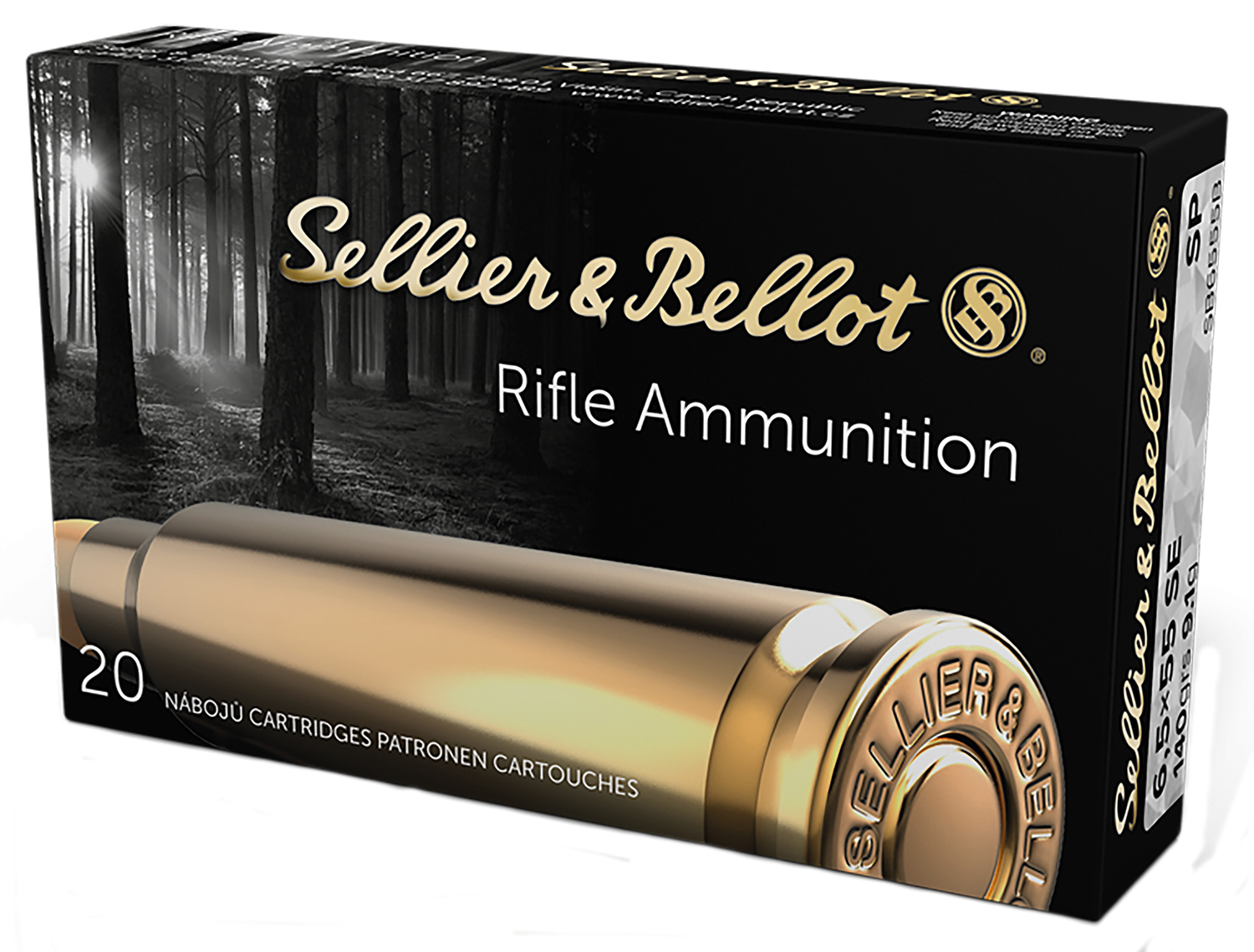 Sellier & Bellot SB6555B Rifle 6.5x55Swedish 140gr Soft Point 20 Per Box/20 Case
