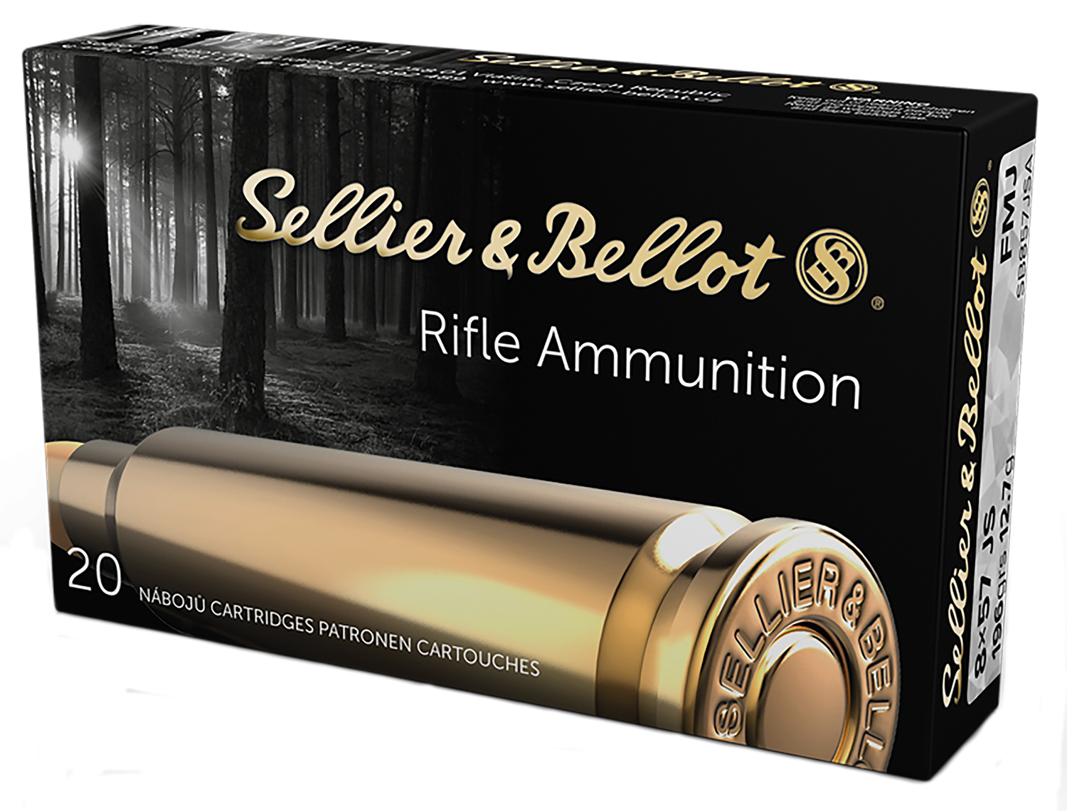 Sellier & Bellot SB857JSA Rifle 8mmMauser 196gr Full Metal Jacket 20 Per Box/20 Case