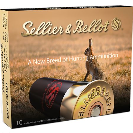Sellier & Bellot SB12BSD Hunting  12Gauge 2.75" 27Pellets 1 1/4oz 4Buck Shot 10 Box/25 Case