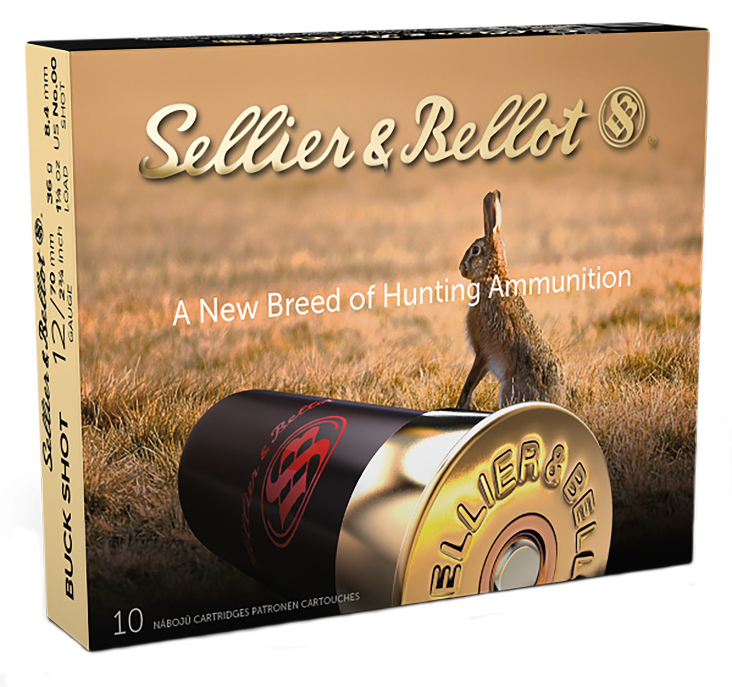 Sellier & Bellot SB12BSE Hunting 12Gauge 2.75" 12Pellets 1 1/4oz 00Buck Shot 10 Box/25 Case