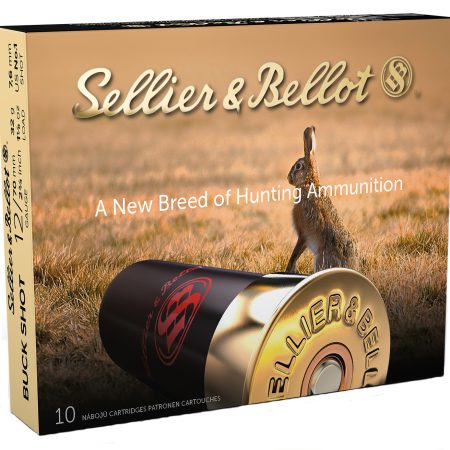 Sellier & Bellot SB12BSI Hunting  12Gauge 2.75" 12Pellets 1 1/8oz 1Buck Shot 10 Per Box/25 Case