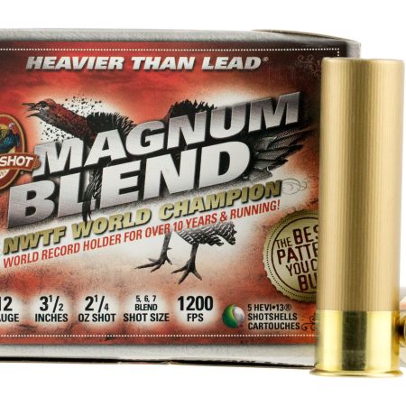 HEVI-Shot HS41205 Magnum Blend  12Gauge 3.50" 2 1/4oz Tungsten 5/6/7Shot 5 Per Box/10 Case