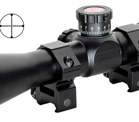 Truglo TG8504BT Tru-Brite Xtreme Compact Tactical 4x 32mm Obj 20.79 ft @ 100yds FOV 1" Tube Black Finish Mil-Dot