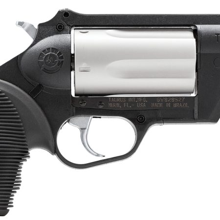 Taurus 2441029TCPLY Judge Public Defender 45 Colt (LC) Caliber or 2.50" 410 Gauge 5 Shot 2.50" Black Finish Barrel, Matte Stainless Finish Cylinder, Black Finish Polymer Frame & Black Ribber Grip