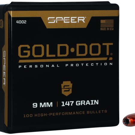 Speer 4002 Gold Dot Personal Protection 9mm 147gr Hollow Point 100 Per Box/5 Case