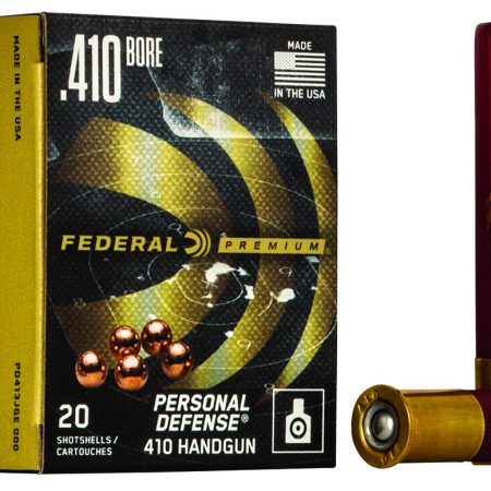 Federal PD413JGE000 Premium Personal Defense 410Gauge 3" 5Pellets 000BuckShot 20 Per Box/10 Case