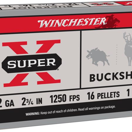 Winchester Ammo XB121 Super X 12Gauge 2.75" 1Buck Shot 5 Per Box/50 Case