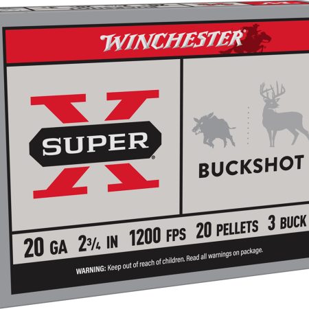 Winchester Ammo XB203 Super X 20Gauge 2.75" 20Pellets 3Buck Shot 5 Per Box/50 Case
