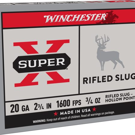 Winchester Ammo X20RSM5 Super X 20Gauge 2.75" 3/4oz Rifled Slug Shot 5 Per Box/50 Case