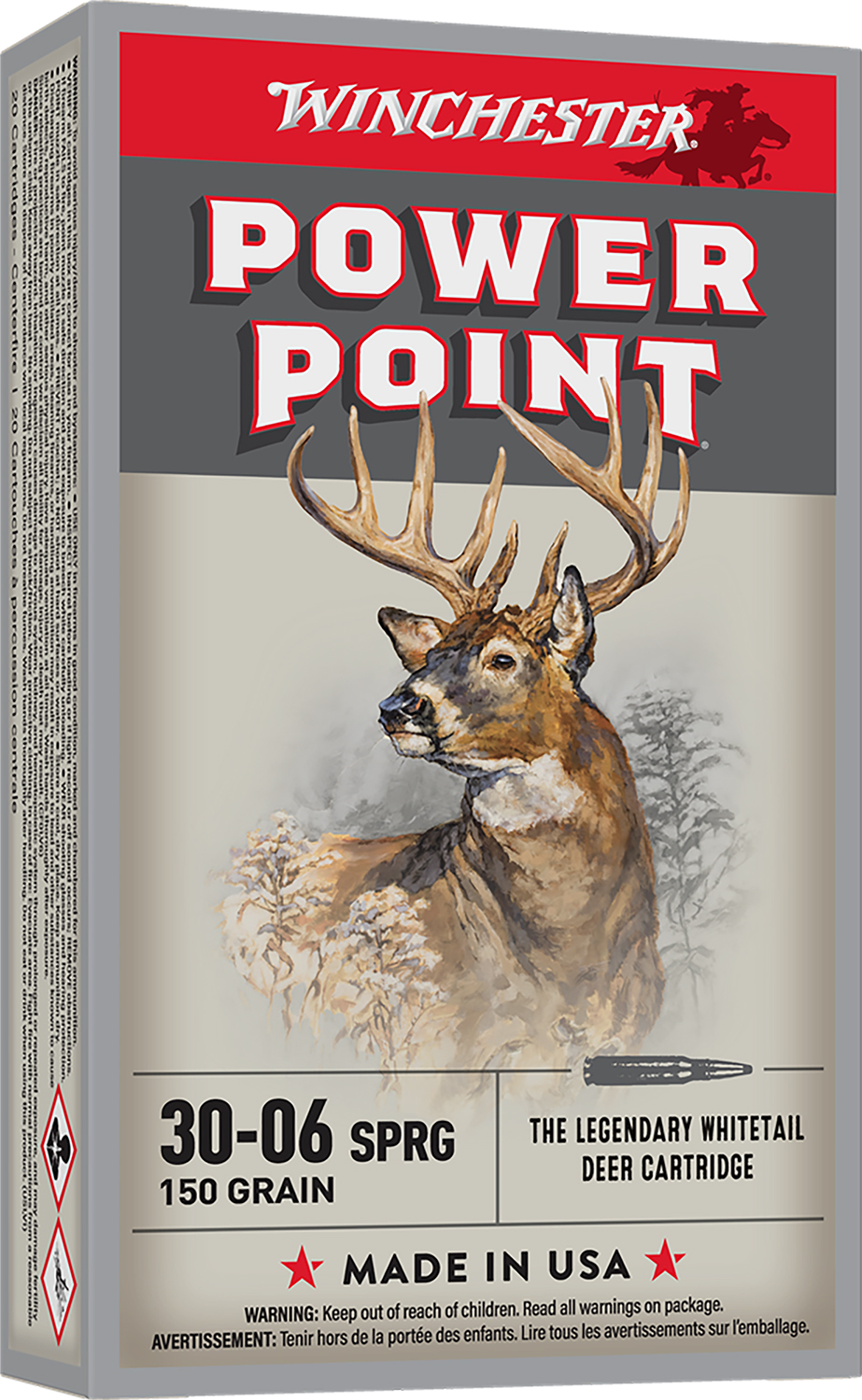 Winchester Ammo X30061 Power-Point 30-06Springfield 150gr 20 Per Box/10 Case