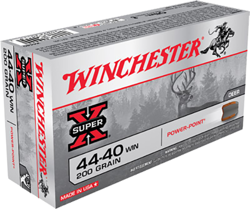 Winchester Ammo X4440 Super X 44-40Win 200gr Power Point 50 Per Box/10 Case
