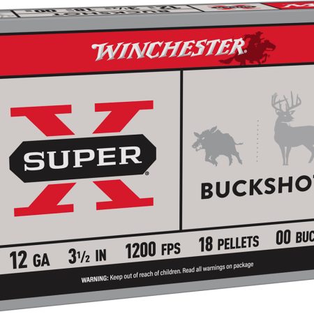 Winchester Ammo XB12L00 Super X  12Gauge 3.50" 18Pellets 00Buck Shot 5 Per Box/50 Case