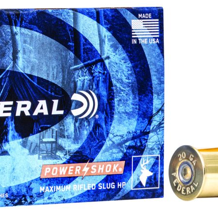 Federal F203RS Power-Shok 20Gauge 2.75" 3/4oz Rifled SlugShot 5 Per Box/50 Case