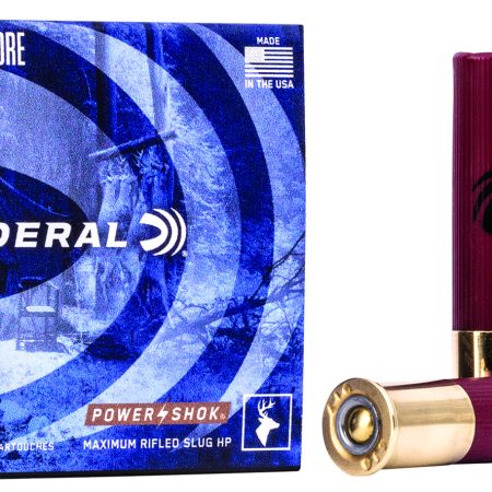 Federal F412RS Power-Shok Shotshell 410Gauge 2.50" 1/4oz RifledSlug Shot 5 Per Box/50 Case