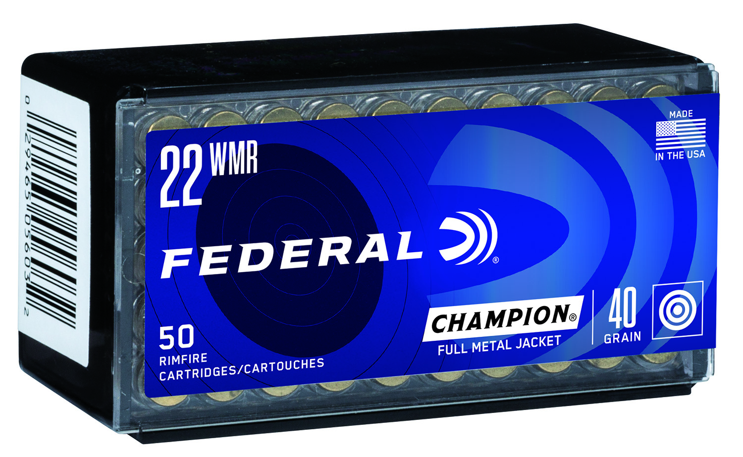 Federal 737 Champion Training Rimfire 22WMR 40gr Full Metal Jacket 50 Per Box