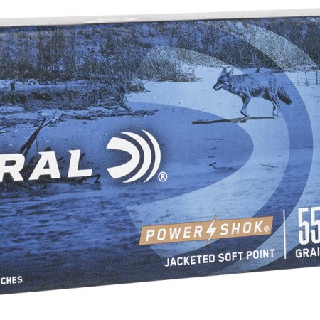 Federal 223A Power-Shok 223Rem 55gr Jacketed Soft Point 20 Per Box/10 Case
