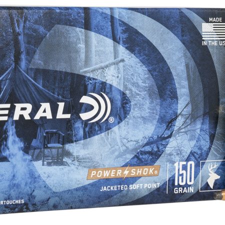 Federal 308A Power-Shok  308Win 150gr Jacketed Soft Point 20 Per Box/10 Case