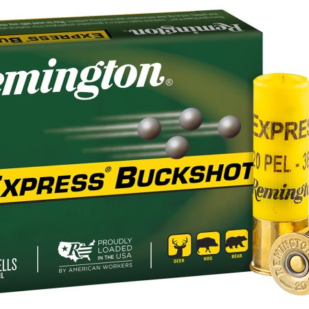 Remington Ammunition 20630 Express Buckshot 20Gauge 2.75" 3Buck Shot 5 Per Box/50 Case