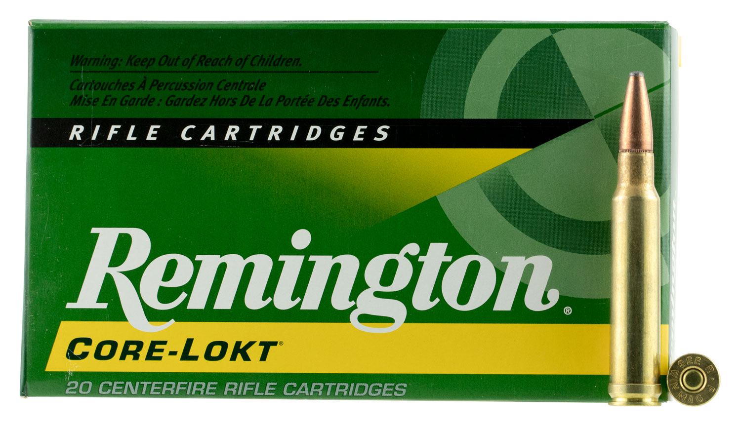Remington Ammunition 22191 Core-Lokt 338WinMag 250gr Core-Lokt Pointed Soft Point 20 Per Box/10 Case